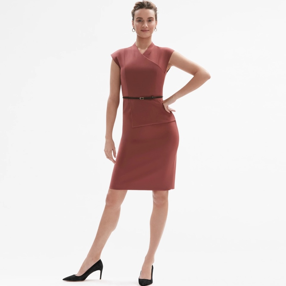 NWT MM Lafleur Elecia Dress Brick Red US 2